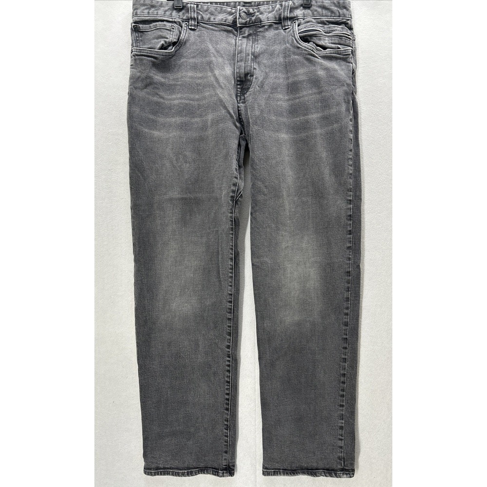 Prana Men 38x32 Washed Black Hillgard Straight Leg Stretch Denim Jeans